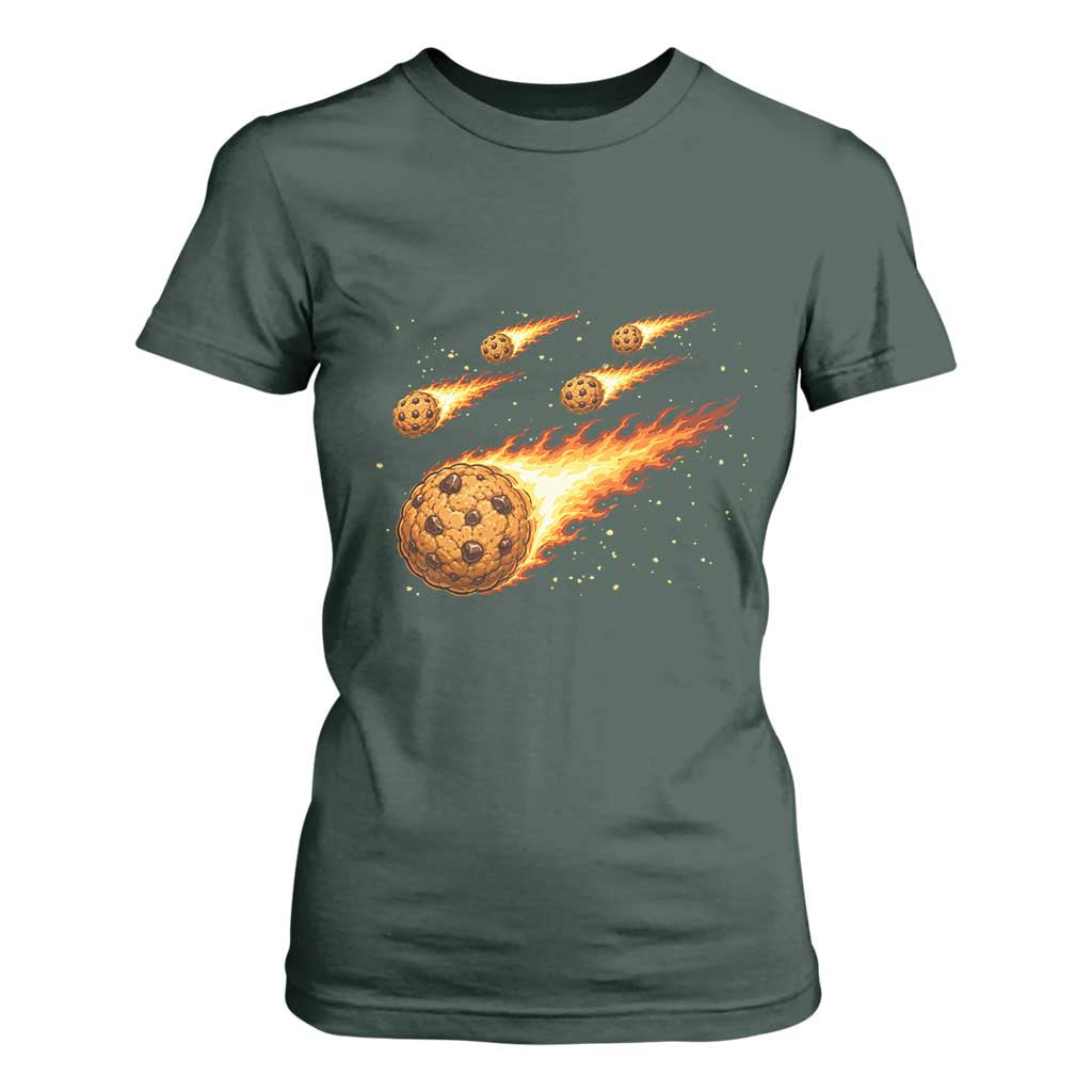 Cookie Meteor Shower T Shirt For Women Funny Space Dessert
