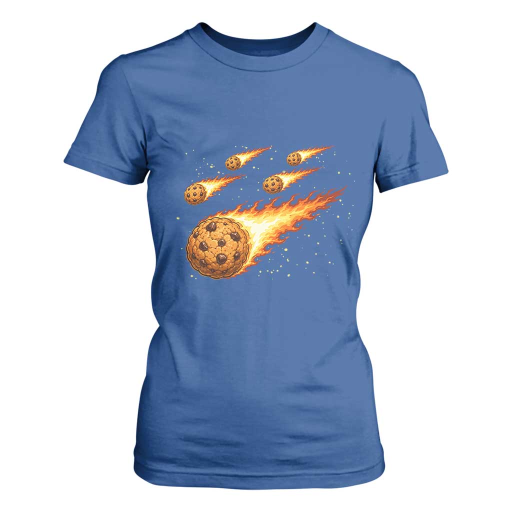 Cookie Meteor Shower T Shirt For Women Funny Space Dessert