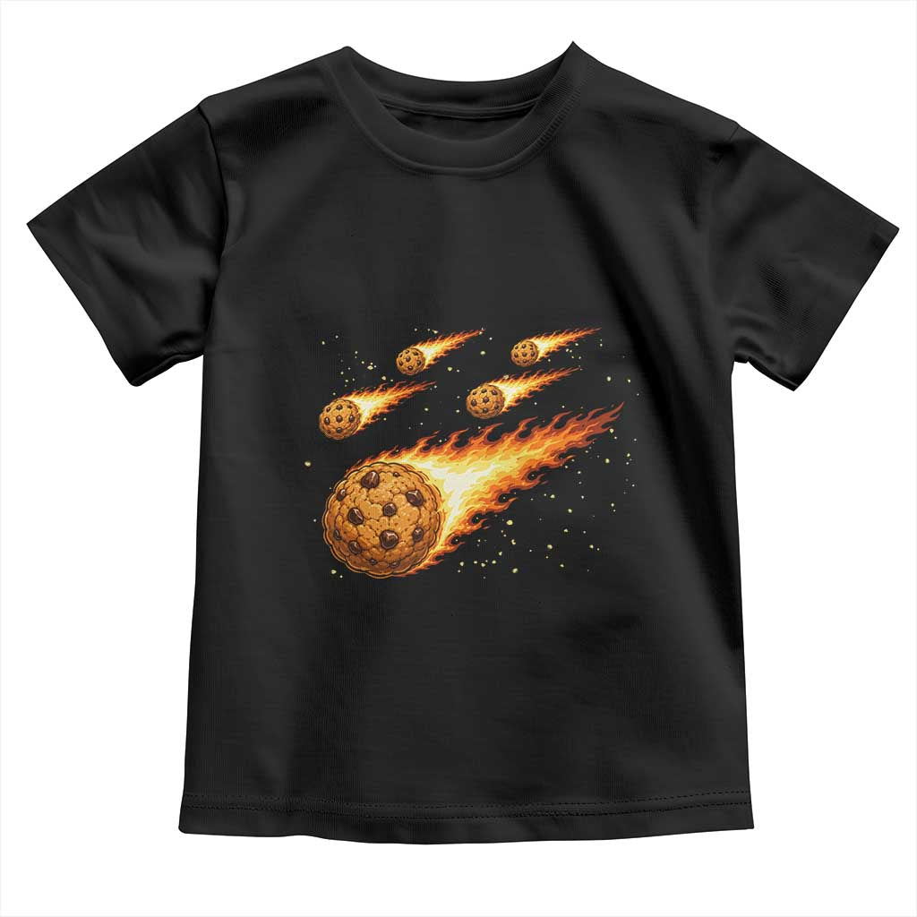 Cookie Meteor Shower Toddler T Shirt Funny Space Dessert TS12 Black Print Your Wear