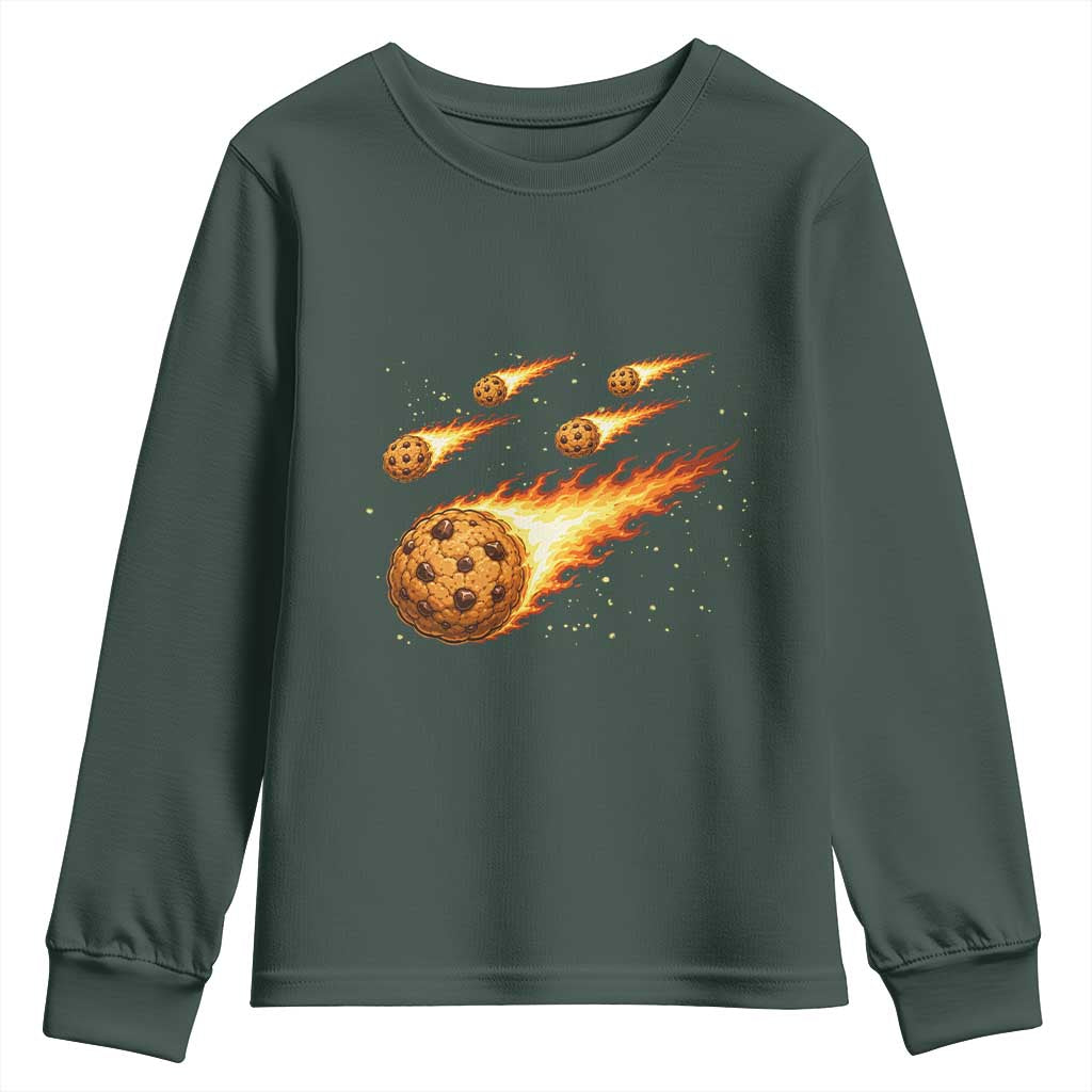 Cookie Meteor Shower Youth Sweatshirt Funny Space Dessert