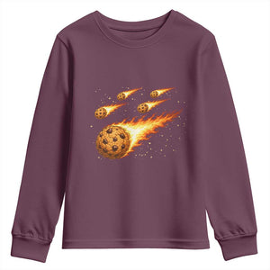 Cookie Meteor Shower Youth Sweatshirt Funny Space Dessert