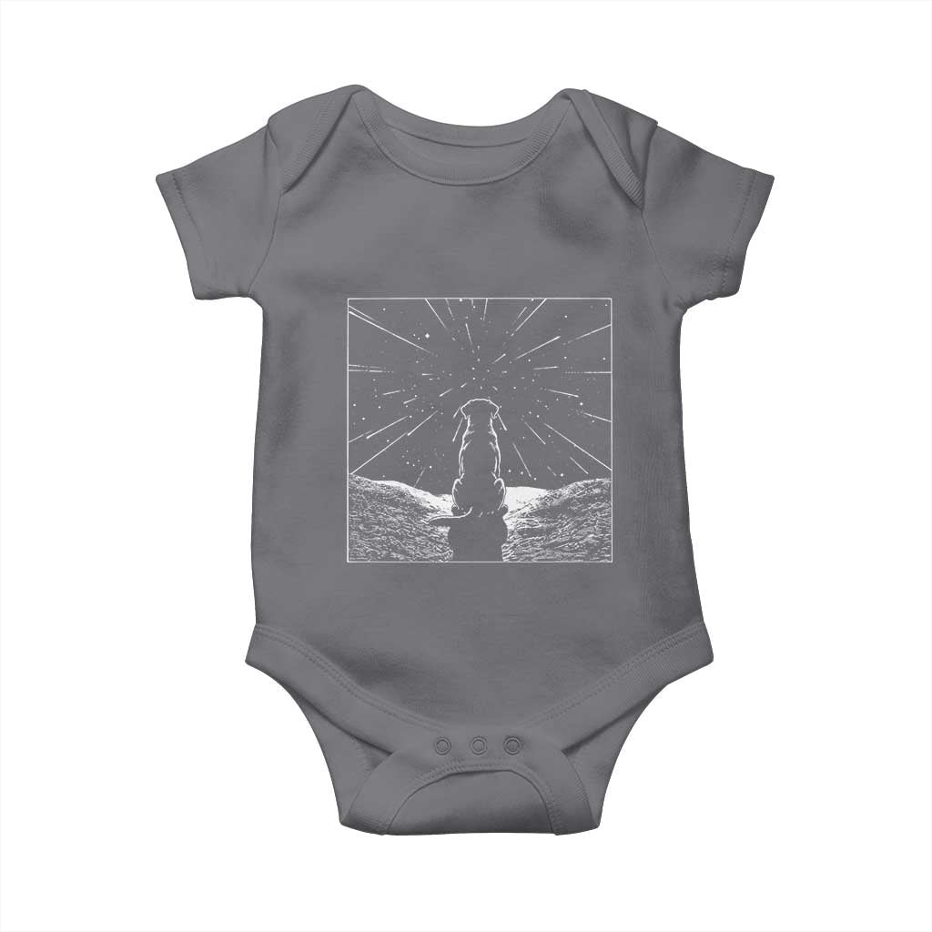 Meteor Shower Science Gift Baby Onesie Dog Watching Stars