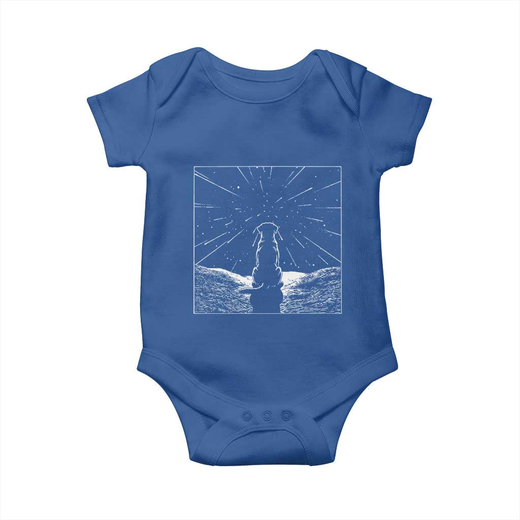 Meteor Shower Science Gift Baby Onesie Dog Watching Stars