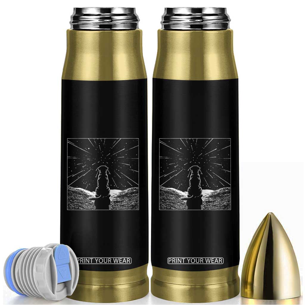 Meteor Shower Science Gift Bullet Tumbler Dog Watching Stars