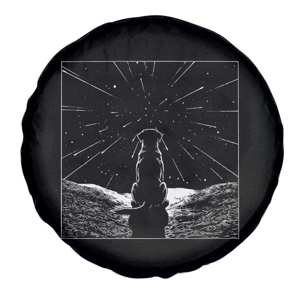 Meteor Shower Science Gift Spare Tire Cover Dog Watching Stars
