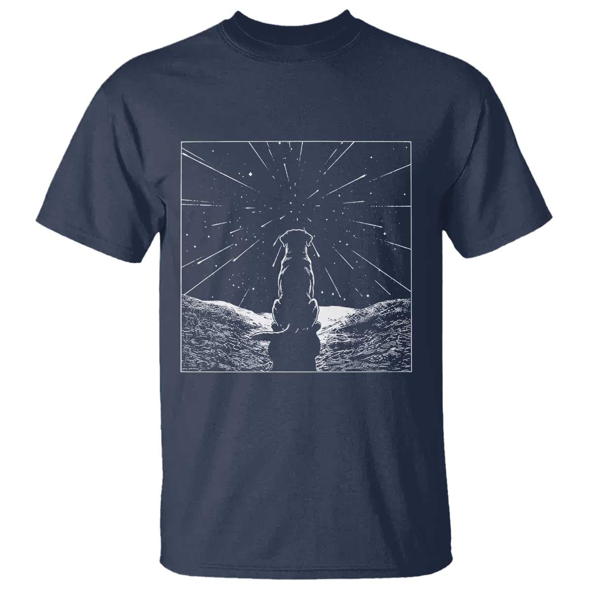 Meteor Shower Science Gift T Shirt Dog Watching Stars