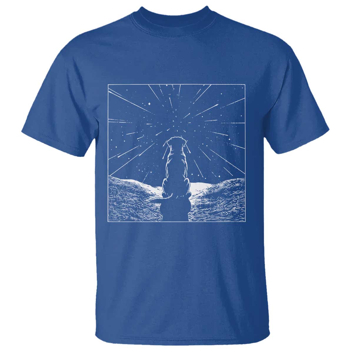Meteor Shower Science Gift T Shirt Dog Watching Stars