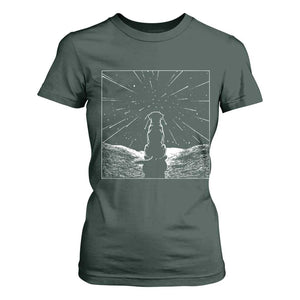 Meteor Shower Science Gift T Shirt For Women Dog Watching Stars