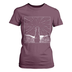 Meteor Shower Science Gift T Shirt For Women Dog Watching Stars