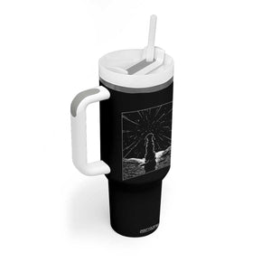 Meteor Shower Science Gift Tumbler With Handle Dog Watching Stars