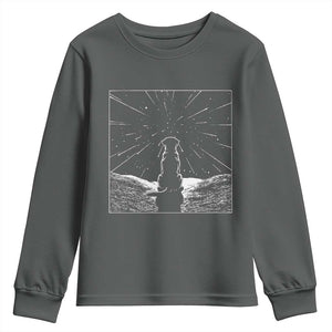 Meteor Shower Science Gift Youth Sweatshirt Dog Watching Stars