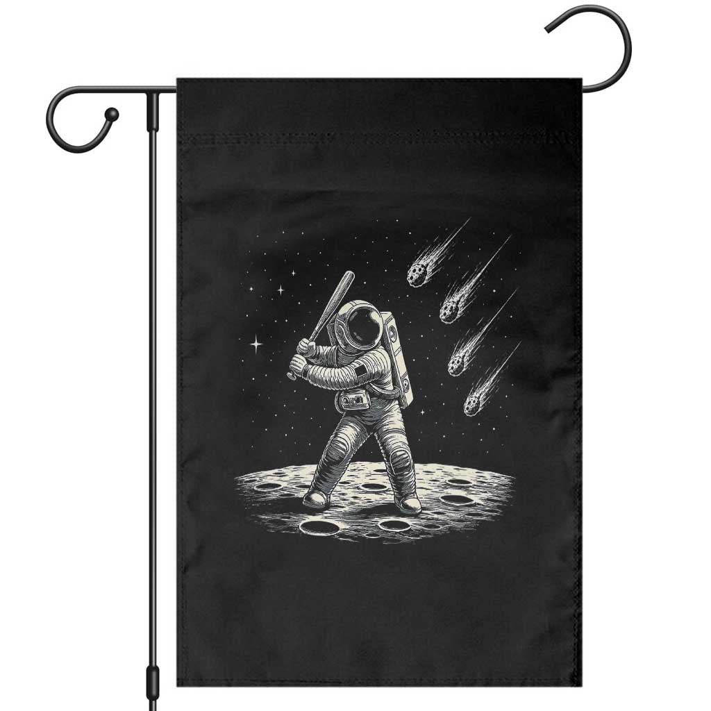 Funny Astronaut Smashing Meteors In Space Garden Flag Astronomy Lover Gift TS12 Black Print Your Wear