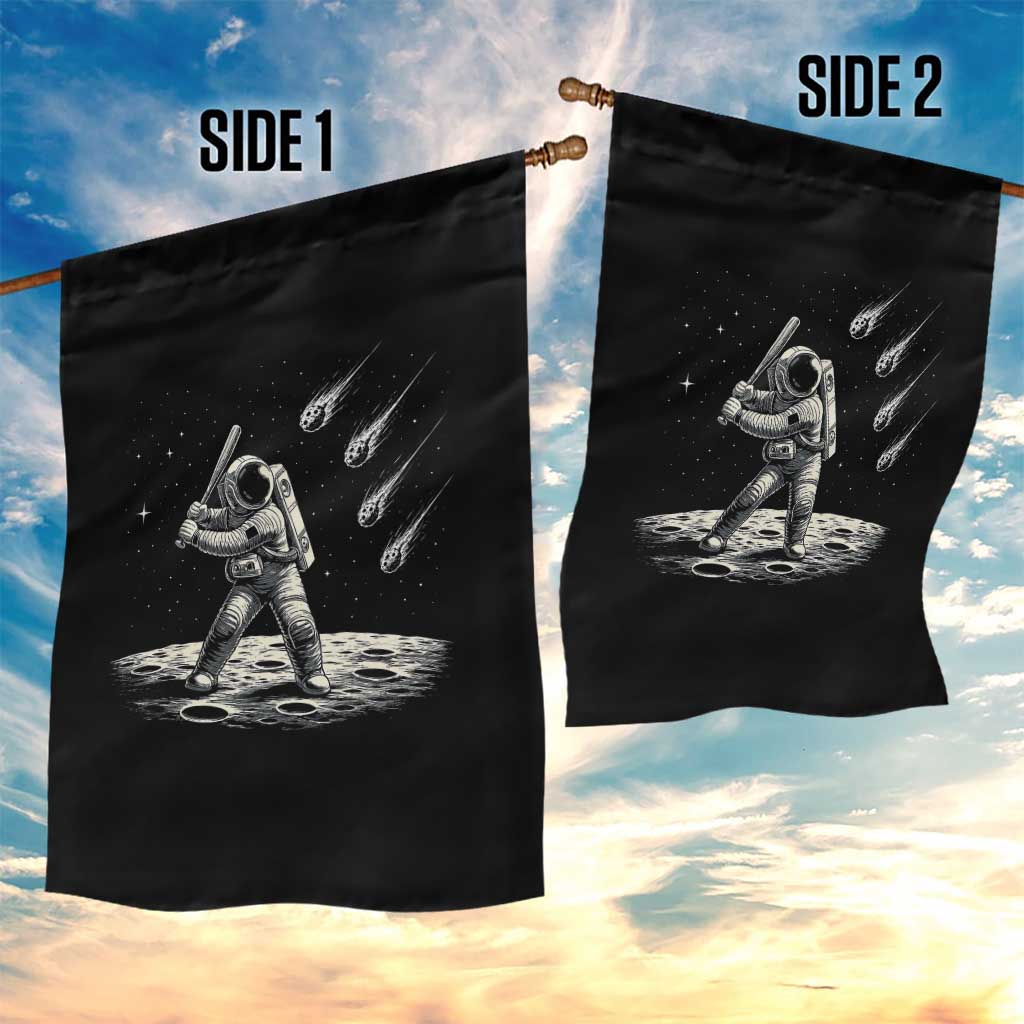 Funny Astronaut Smashing Meteors In Space Garden Flag Astronomy Lover Gift