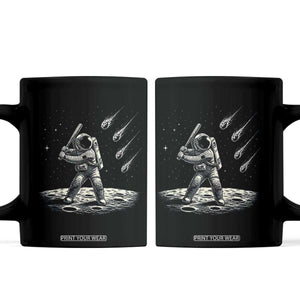 Funny Astronaut Smashing Meteors In Space Coffee Mug Astronomy Lover Gift
