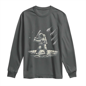 Funny Astronaut Smashing Meteors In Space Long Sleeve Shirt Astronomy Lover Gift