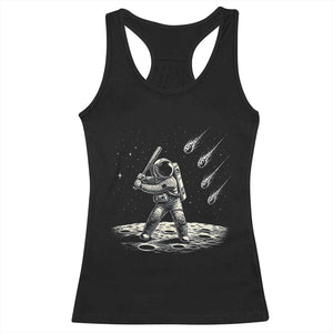 Funny Astronaut Smashing Meteors In Space Racerback Tank Top Astronomy Lover Gift