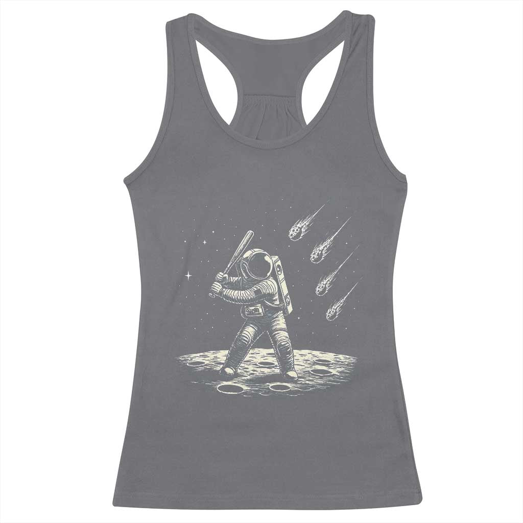 Funny Astronaut Smashing Meteors In Space Racerback Tank Top Astronomy Lover Gift