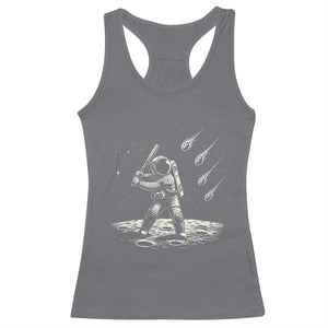 Funny Astronaut Smashing Meteors In Space Racerback Tank Top Astronomy Lover Gift