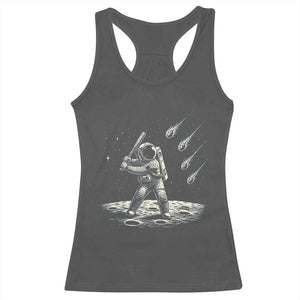 Funny Astronaut Smashing Meteors In Space Racerback Tank Top Astronomy Lover Gift