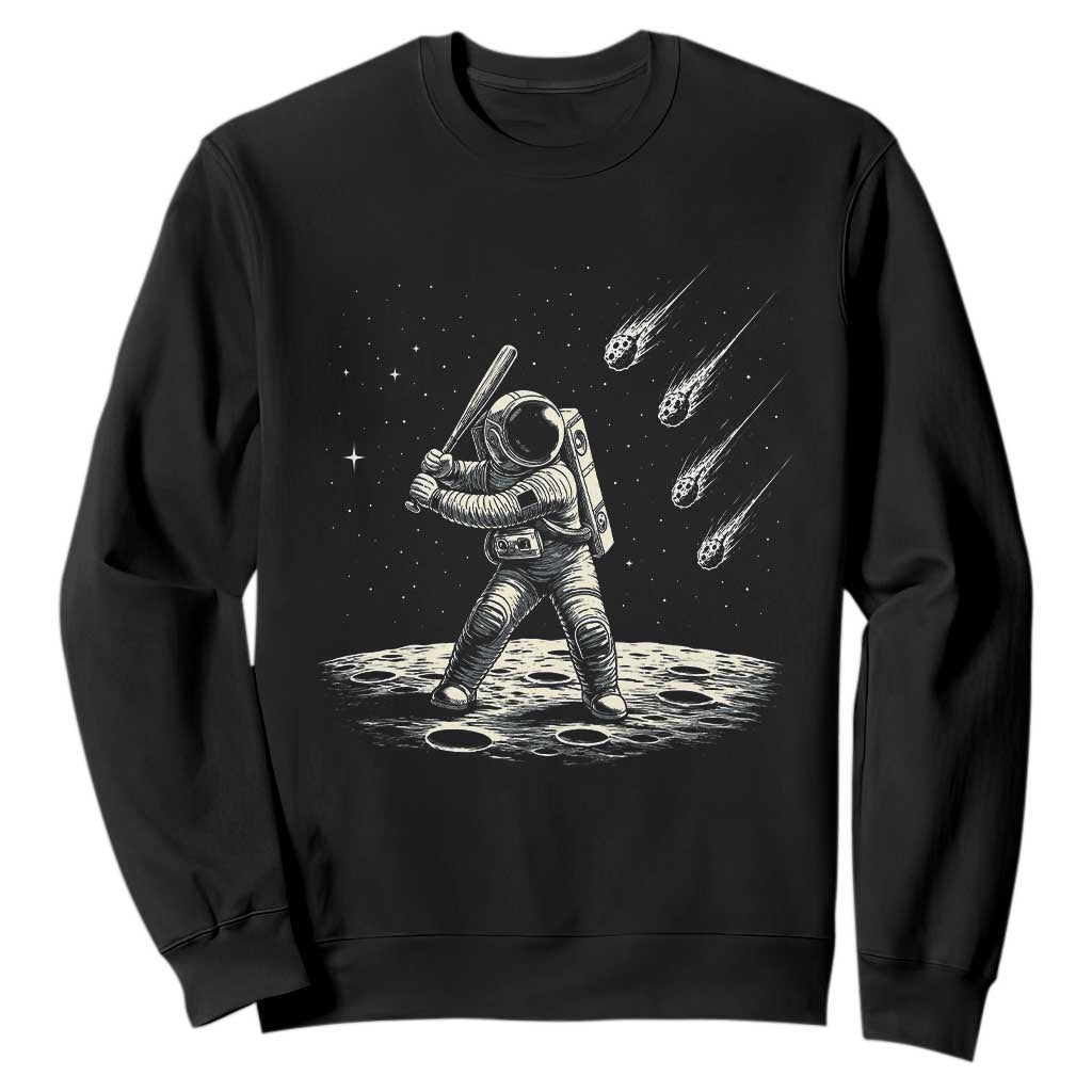 Funny Astronaut Smashing Meteors In Space Sweatshirt Astronomy Lover Gift
