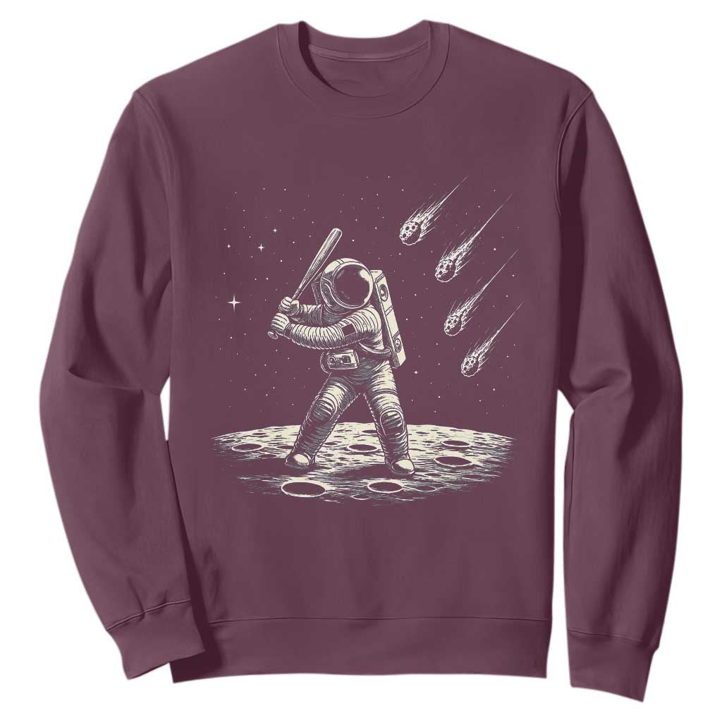Funny Astronaut Smashing Meteors In Space Sweatshirt Astronomy Lover Gift