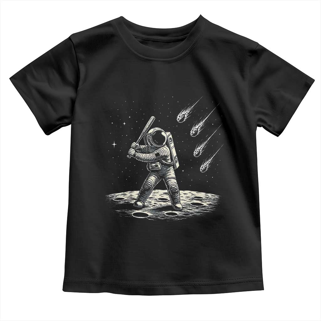 Funny Astronaut Smashing Meteors In Space Toddler T Shirt Astronomy Lover Gift TS12 Black Print Your Wear
