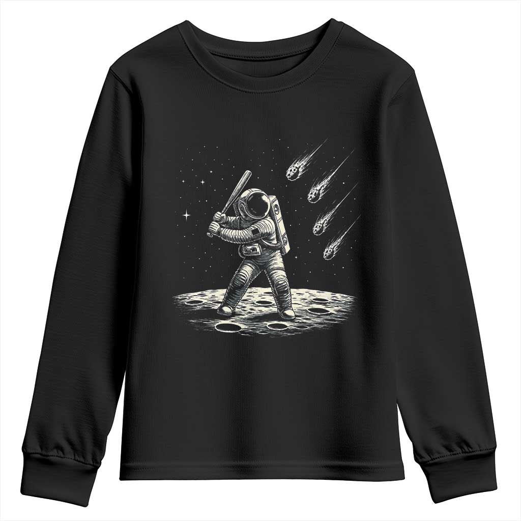 Funny Astronaut Smashing Meteors In Space Youth Sweatshirt Astronomy Lover Gift