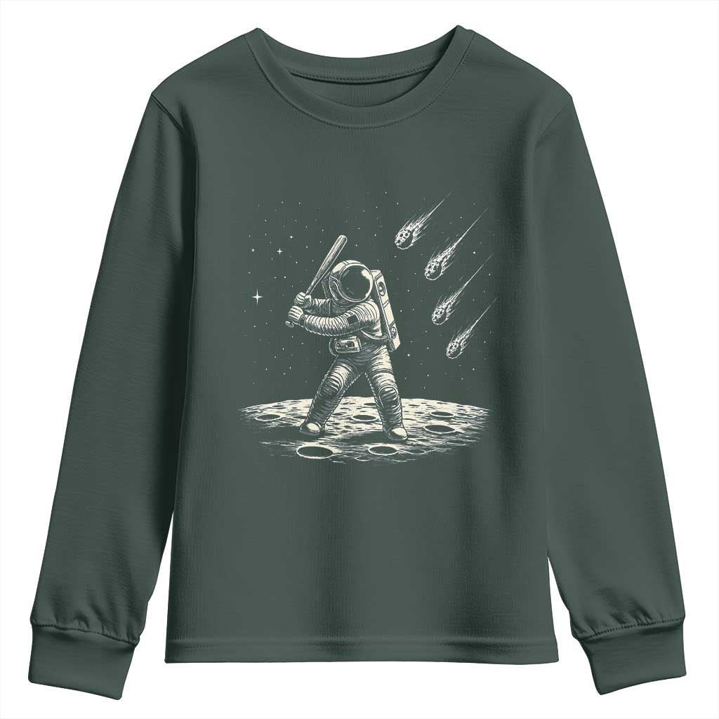 Funny Astronaut Smashing Meteors In Space Youth Sweatshirt Astronomy Lover Gift