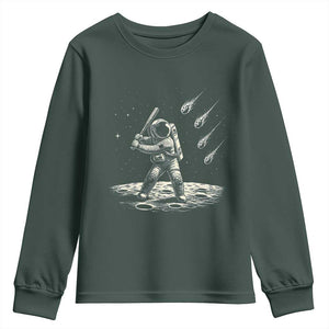 Funny Astronaut Smashing Meteors In Space Youth Sweatshirt Astronomy Lover Gift