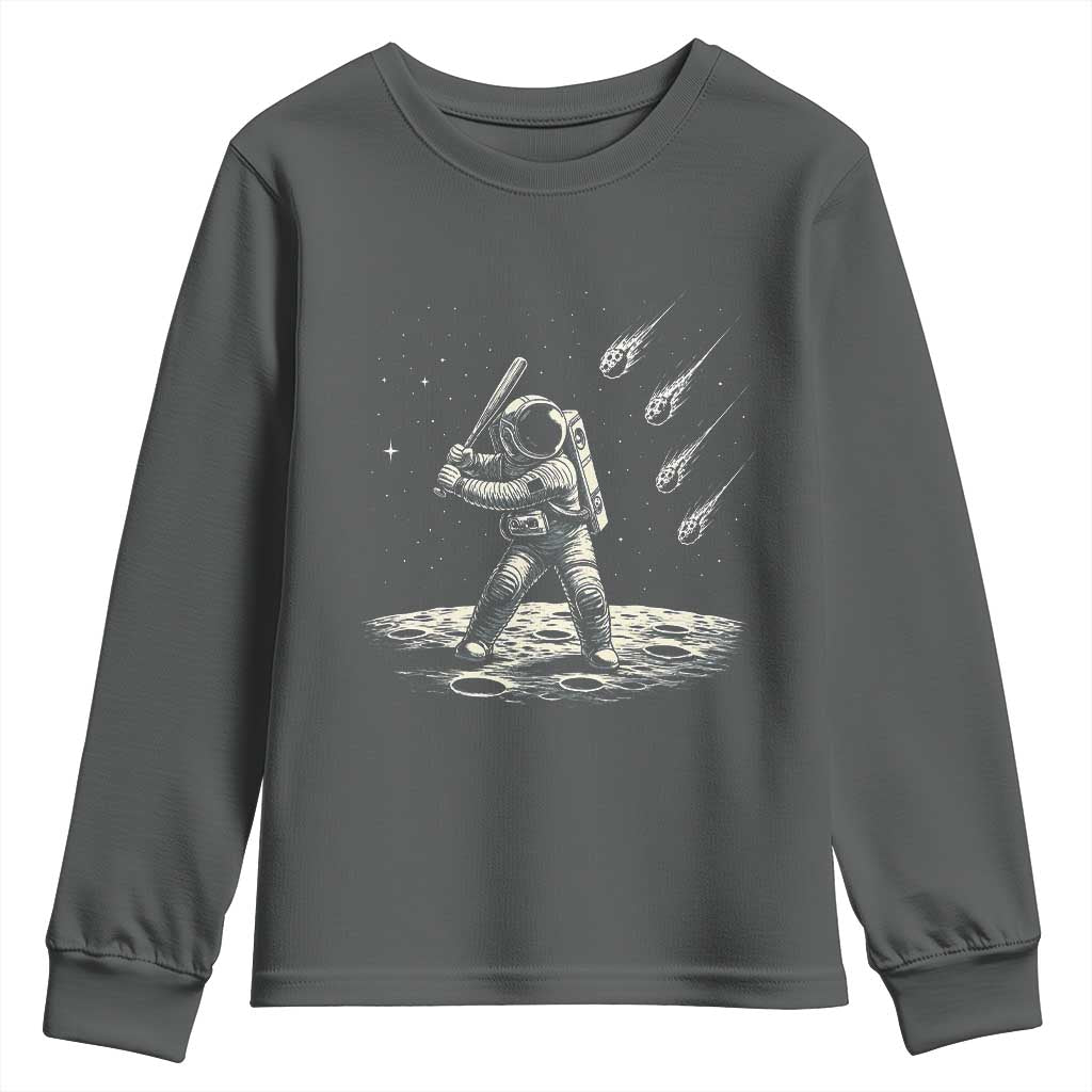 Funny Astronaut Smashing Meteors In Space Youth Sweatshirt Astronomy Lover Gift