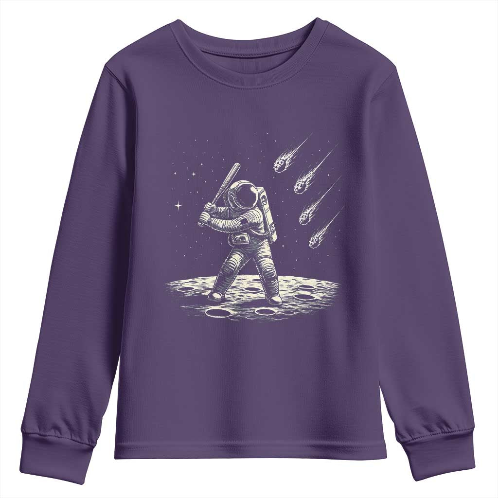 Funny Astronaut Smashing Meteors In Space Youth Sweatshirt Astronomy Lover Gift