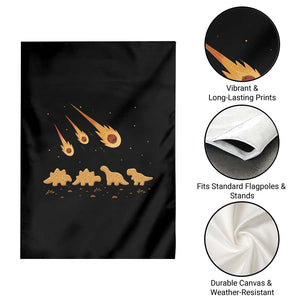 Funny Dino Chicken Nuggets Meteor Shower Garden Flag Food Lover