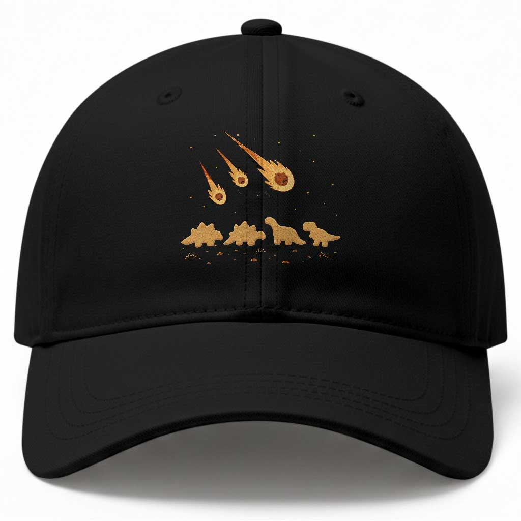 Funny Dino Chicken Nuggets Meteor Shower Baseball Cap Food Lover