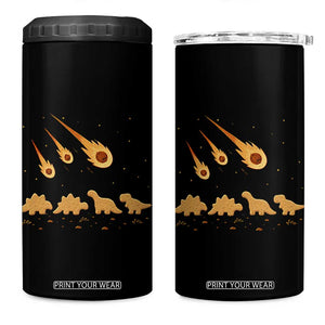Funny Dino Chicken Nuggets Meteor Shower 4 in 1 Can Cooler Tumbler Food Lover
