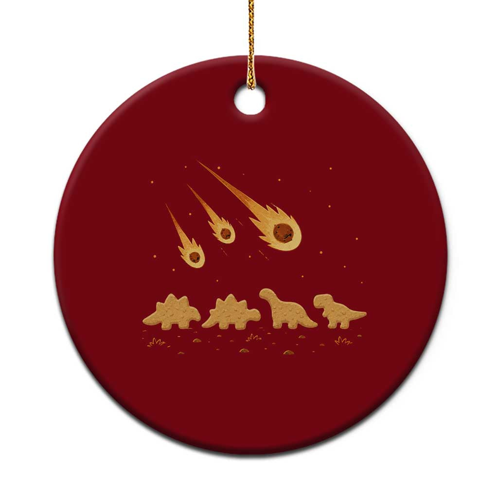 Funny Dino Chicken Nuggets Meteor Shower Ceramic Ornament Food Lover TS12 1pc Red Print Your Wear