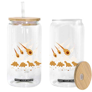 Funny Dino Chicken Nuggets Meteor Shower Glass Can Food Lover