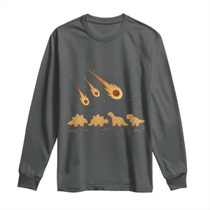 Funny Dino Chicken Nuggets Meteor Shower Long Sleeve Shirt Food Lover