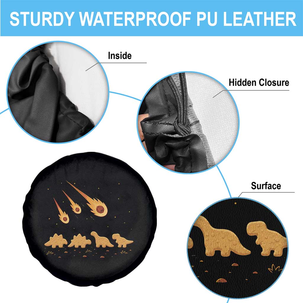 Funny Dino Chicken Nuggets Meteor Shower Spare Tire Cover Food Lover
