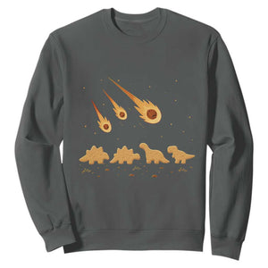 Funny Dino Chicken Nuggets Meteor Shower Sweatshirt Food Lover