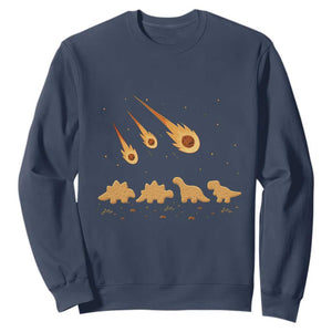 Funny Dino Chicken Nuggets Meteor Shower Sweatshirt Food Lover