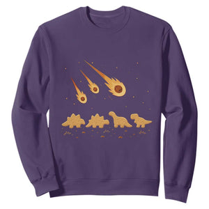 Funny Dino Chicken Nuggets Meteor Shower Sweatshirt Food Lover