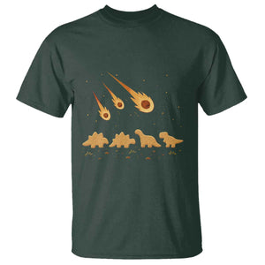 Funny Dino Chicken Nuggets Meteor Shower T Shirt Food Lover