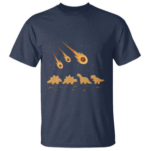 Funny Dino Chicken Nuggets Meteor Shower T Shirt Food Lover