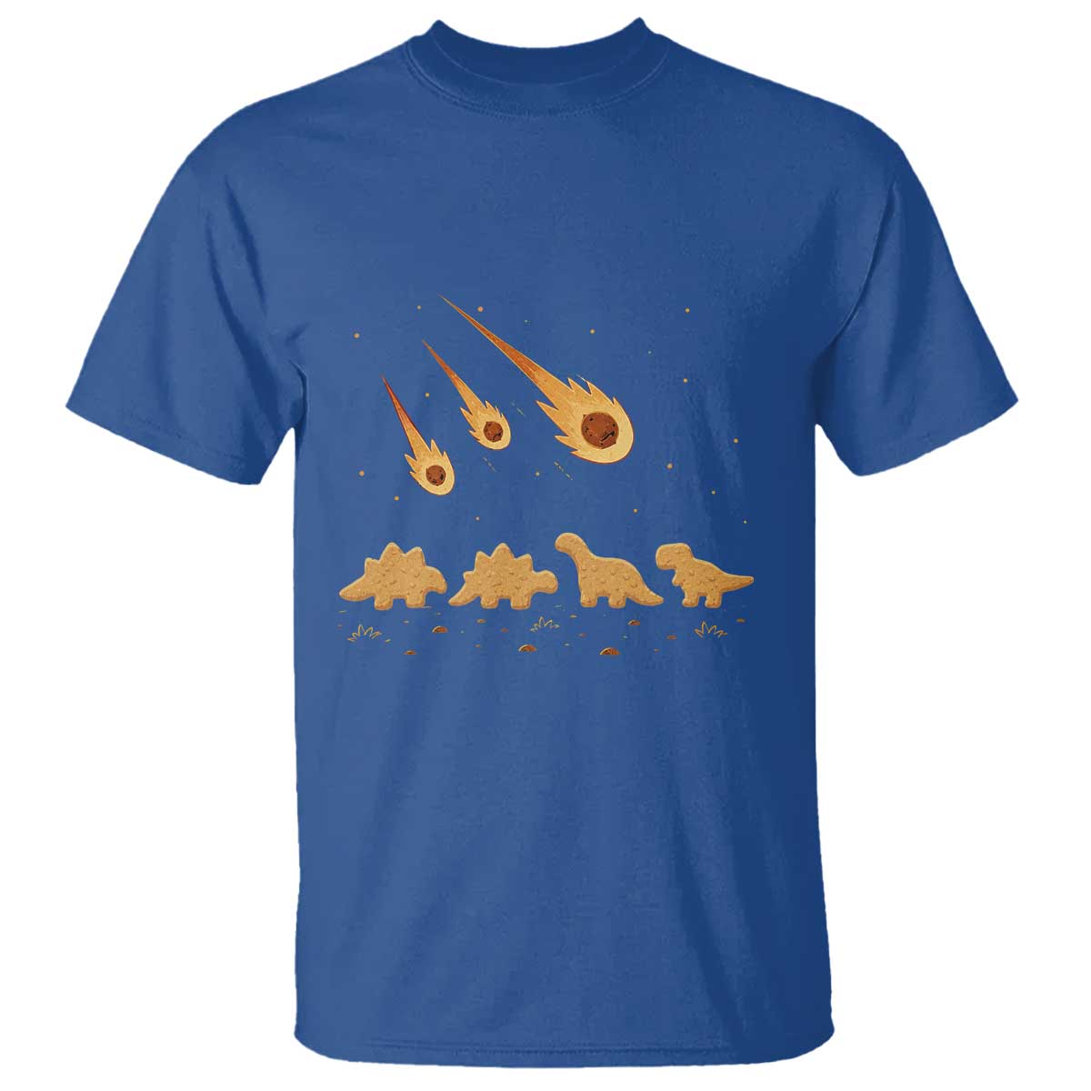 Funny Dino Chicken Nuggets Meteor Shower T Shirt Food Lover