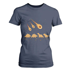 Funny Dino Chicken Nuggets Meteor Shower T Shirt For Women Food Lover
