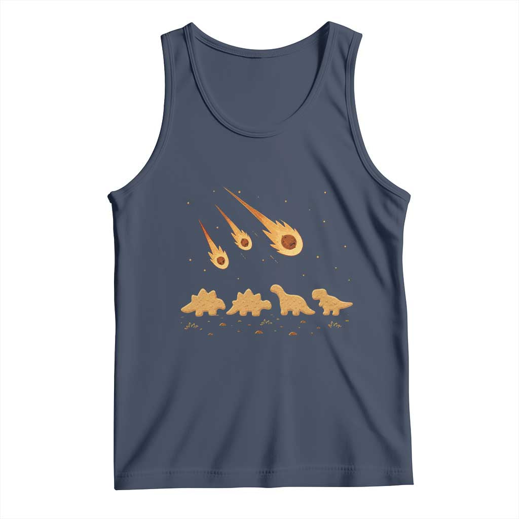 Funny Dino Chicken Nuggets Meteor Shower Tank Top Food Lover