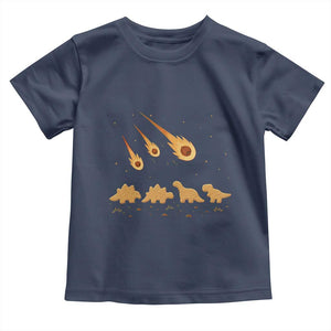 Funny Dino Chicken Nuggets Meteor Shower Toddler T Shirt Food Lover