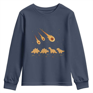 Funny Dino Chicken Nuggets Meteor Shower Youth Sweatshirt Food Lover