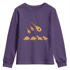 Funny Dino Chicken Nuggets Meteor Shower Youth Sweatshirt Food Lover