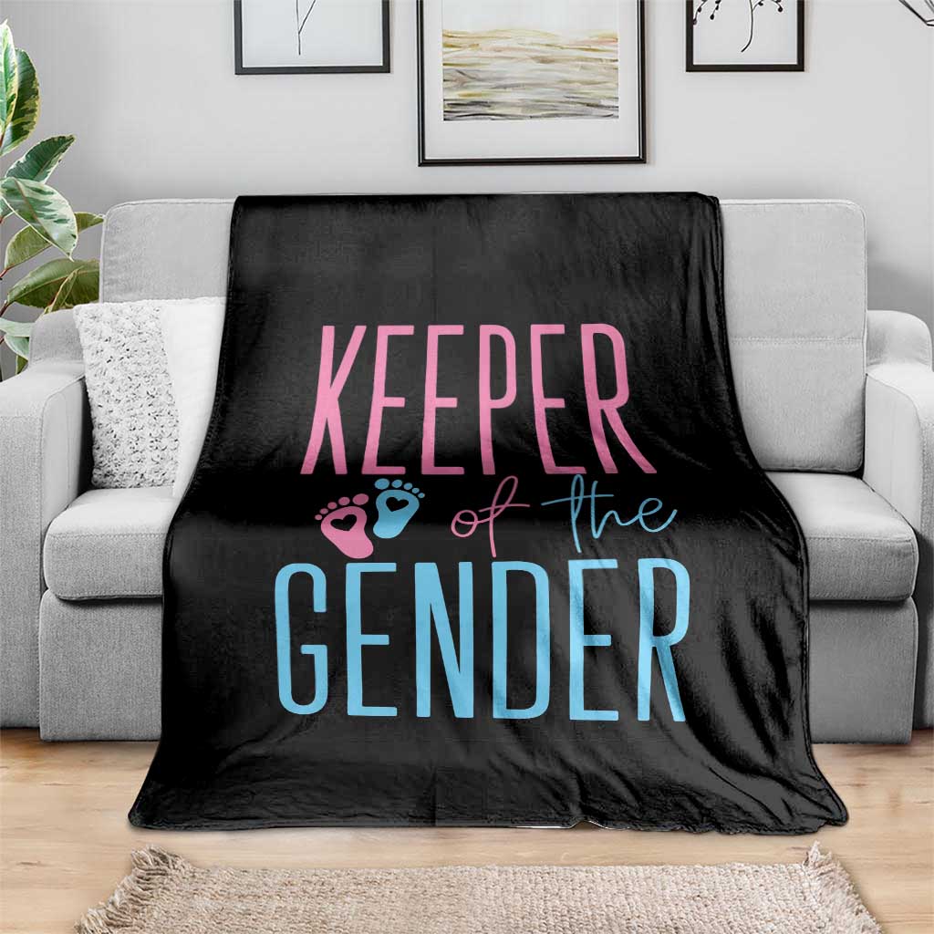 Funny Gender Reveal Party Throw Blanket Keeper Of The Gender